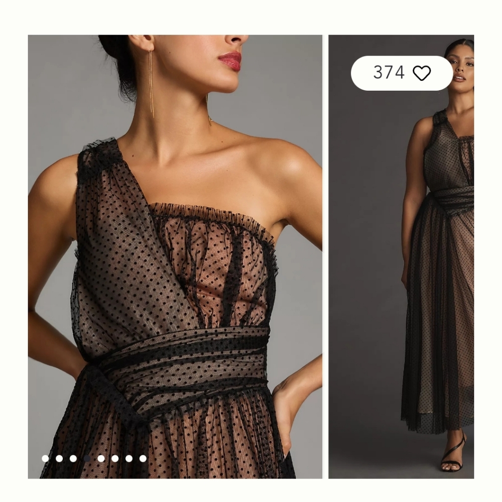 Tulle Dot Maxi Dress by Anthropologie